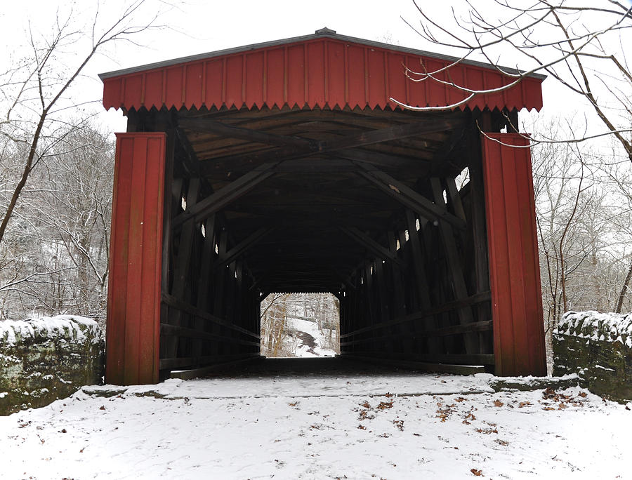 Winter Photograph - Thomas Mill Road Covered Bridge by Bill Cannon