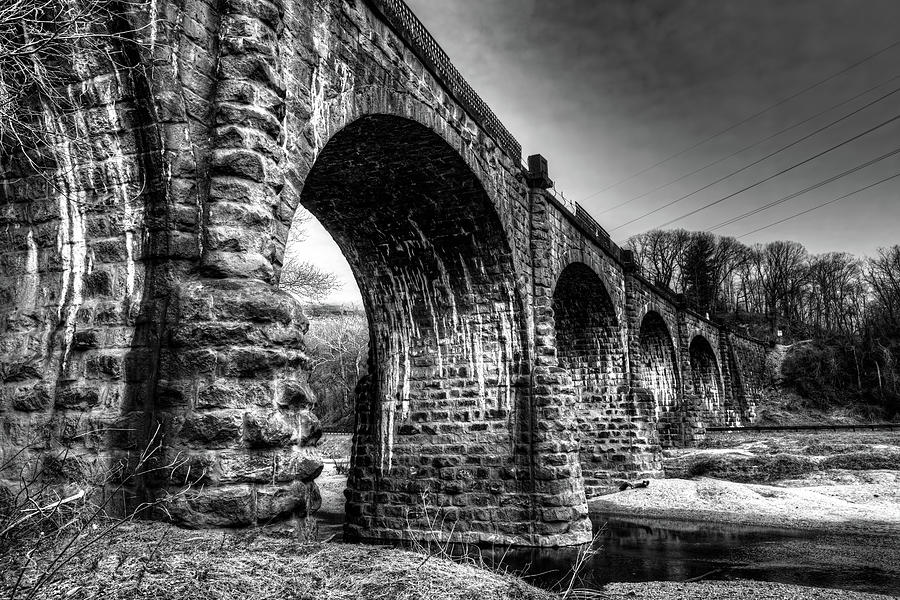 Thomas Viaduct in Black and White Photograph by Dennis Dame