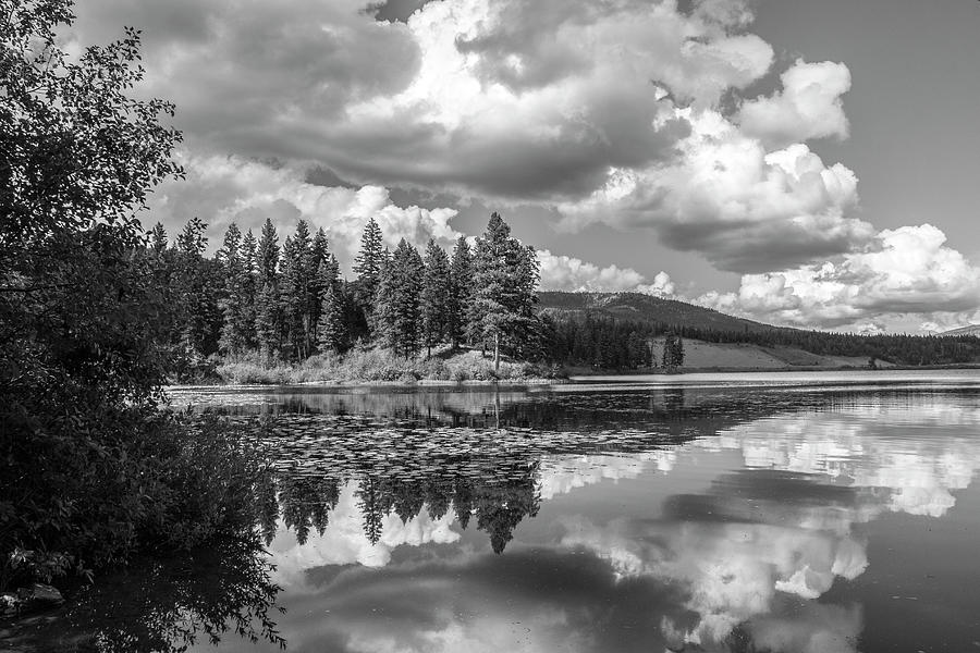 Thompson Lake in Black and White Photograph by Teresa Wilson
