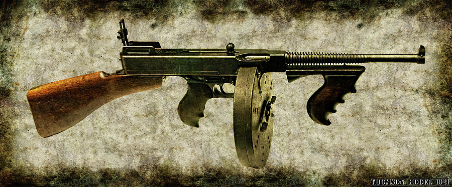 of 1921 Thompson Submachine Gun Mod 1928 & 1928A1 Poster 11 x 17 
