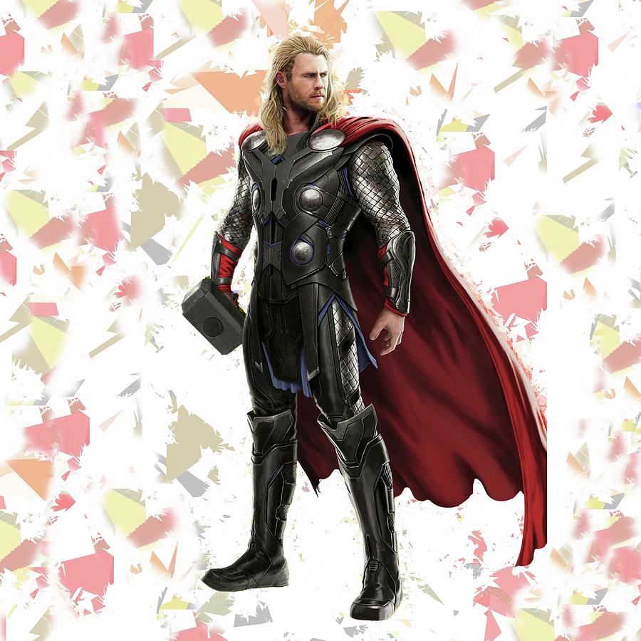 Thor Splash Super Hero Series Mixed Media by Movie Poster Prints