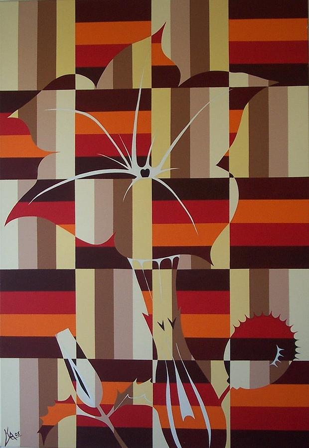 Vibrant Painting - Thorn Apple by Karen Ann Wakeling