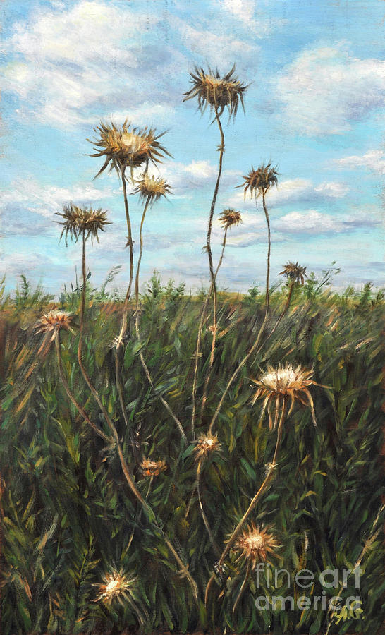 Thorn fields Painting by Alla Gorelik | Fine Art America