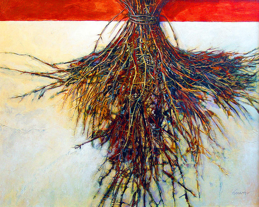 Tree Painting - Thorn Zia by Dale Witherow Tree Painting - Thorn Zia by Dale Witherow