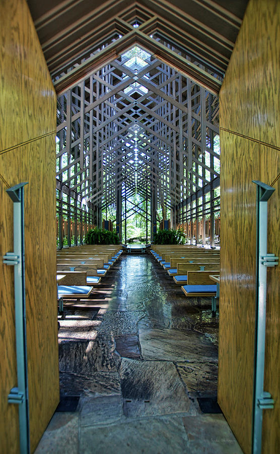 Thorncrown Chapel Entrance Photograph by Cricket Hackmann