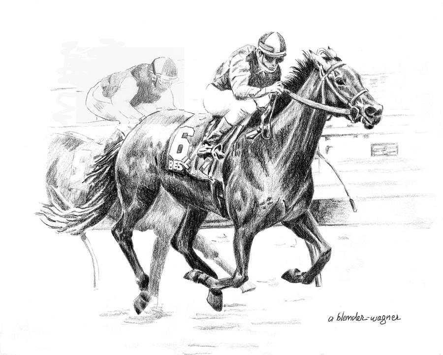 Thoroughbred Best Pal Drawing by Arline Wagner