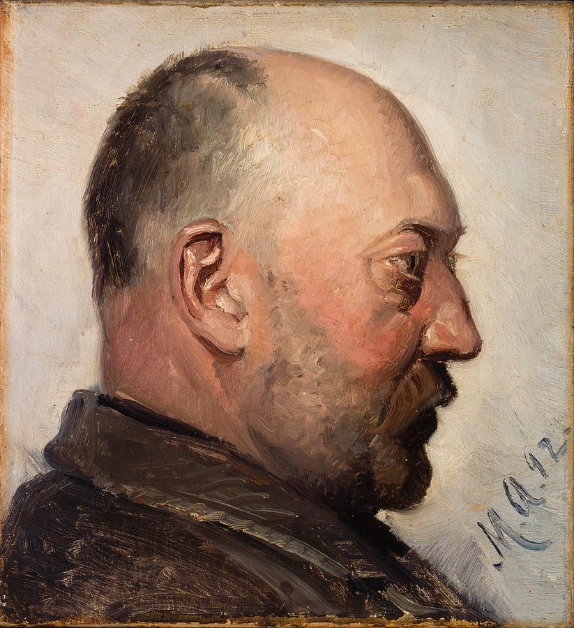 Thorvald Bindesboll by Michael Ancher, 1892 Painting by Celestial Images