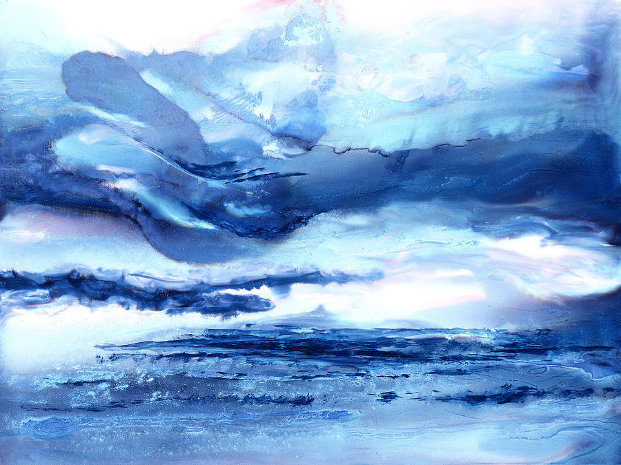 Abstract Painting - Those Moody Blues - B - by Sandy Sandy Abstract Painting - Those Moody Blues - B - by Sandy Sandy