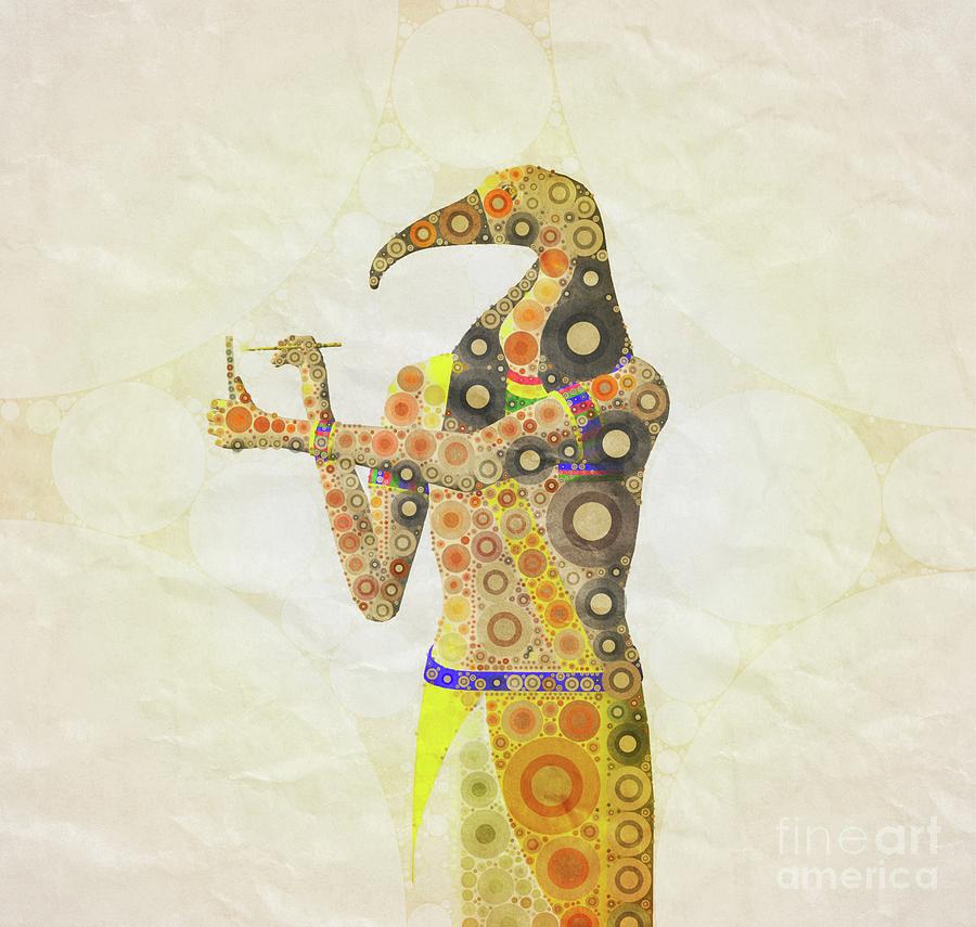 Thoth, God Of Egypt By Mary Bassett Digital Art