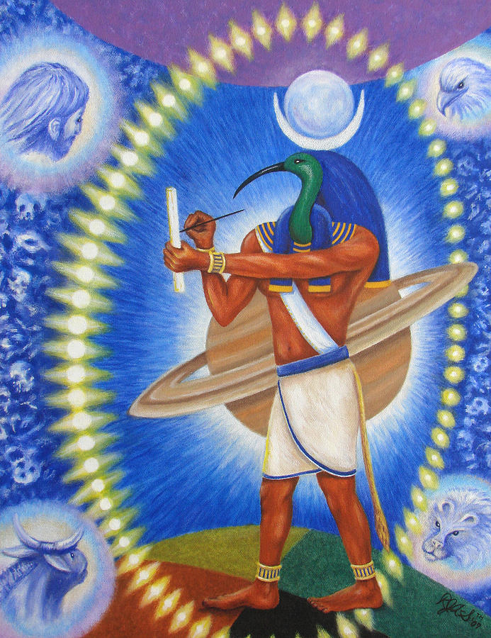 Thoth In The Path Of Tav Painting by Rebecca Steelman