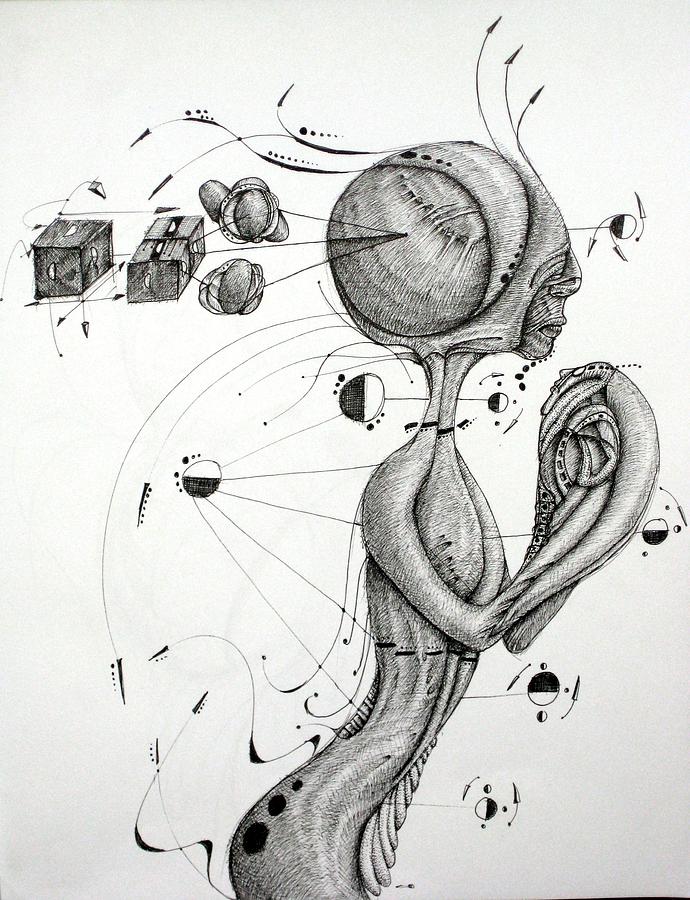 Thought Process Drawing by Gabriel Hernandez