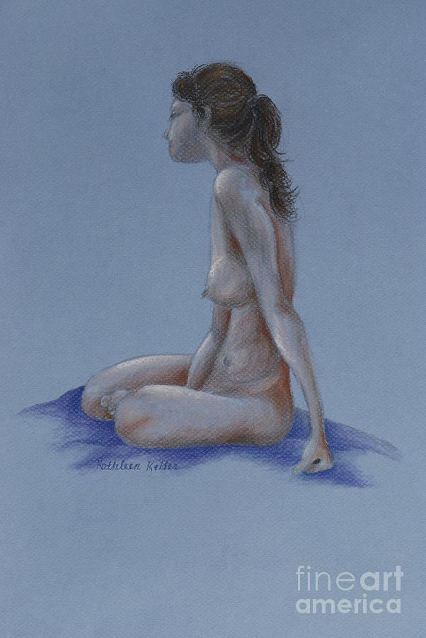 Woman Pastel - Thoughtful by Kathleen Keller Woman Pastel - Thoughtful by Kathleen Keller