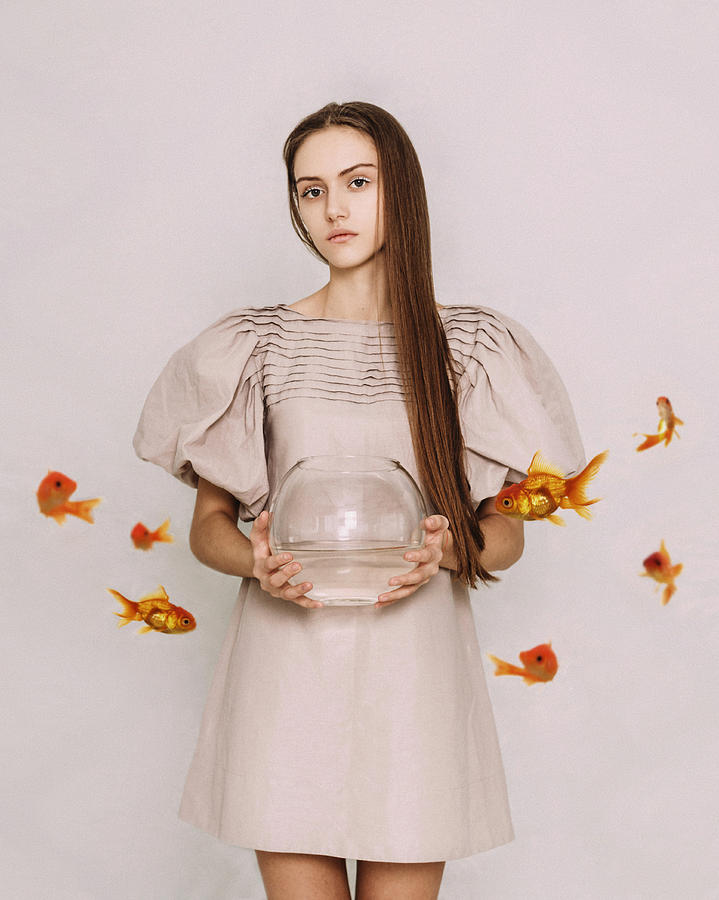 Thoughts of Freedom. Series Escape of Golden Fish  Photograph by Inna Mosina
