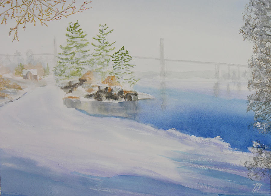 Thousand Islands Bridge Painting by Robert P Hedden