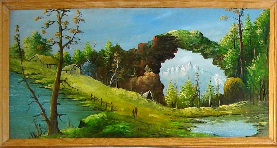 Landscape Painting - thousand years ago in India by Prashant Landscape Painting - thousand years ago in India by Prashant