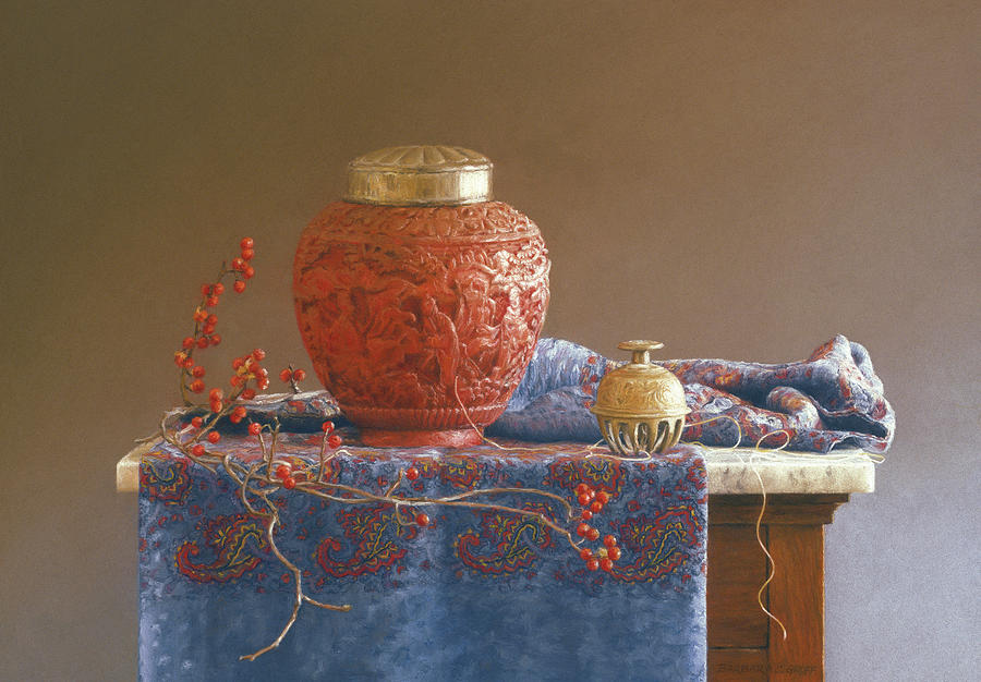 Tea Painting - Thread to the Past by Barbara Groff