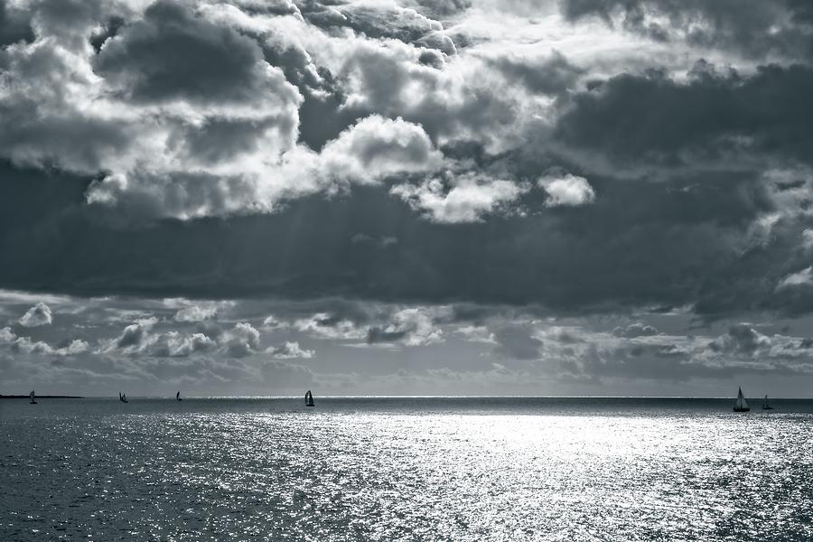 Threatening Sky Sails Photograph by Allan Van Gasbeck