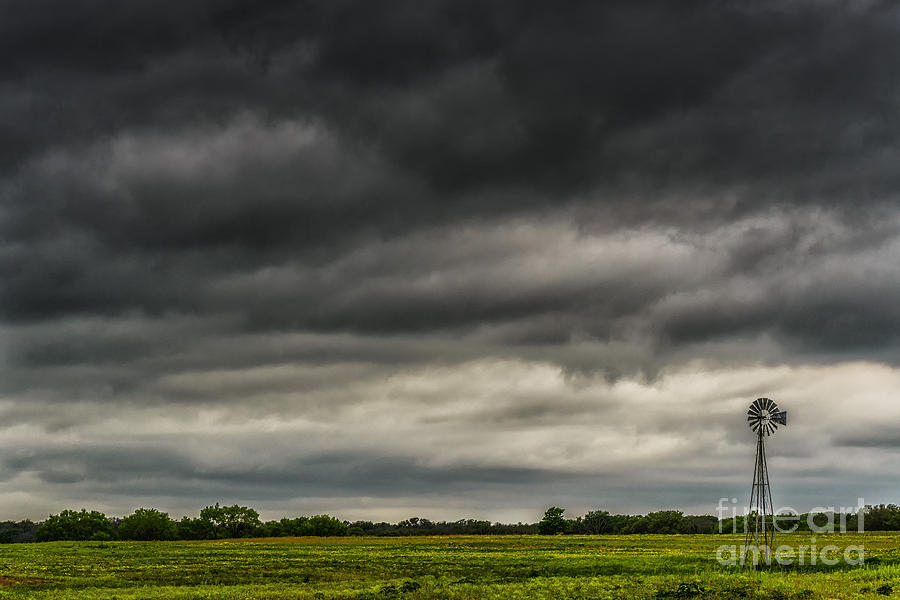 Threatening Sky Windmill Photograph by Thomas R Fletcher