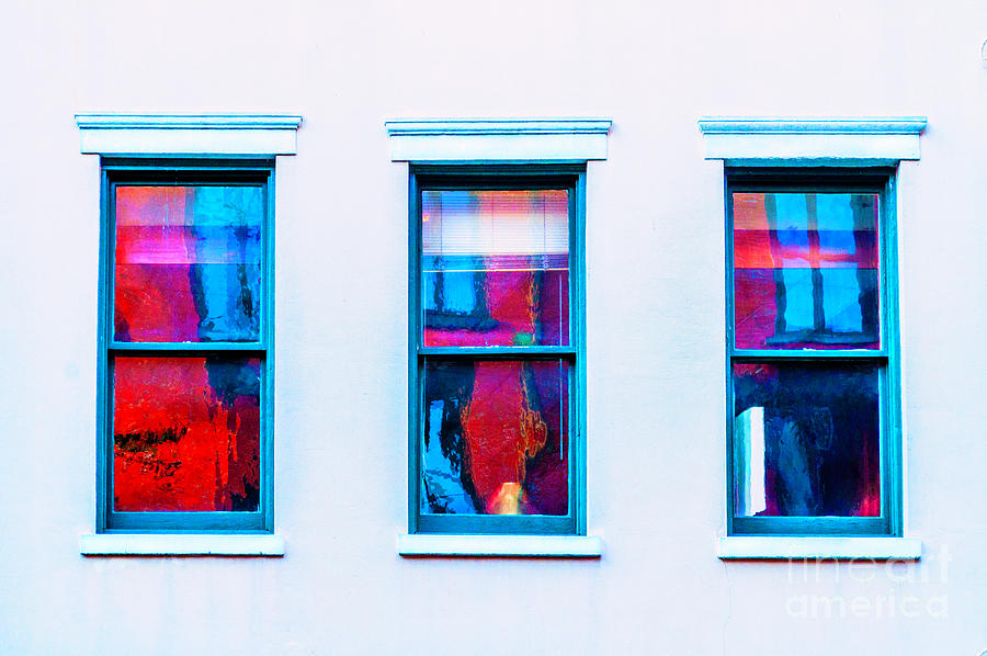 Three Abstract Windows Photograph by Frances Ann Hattier