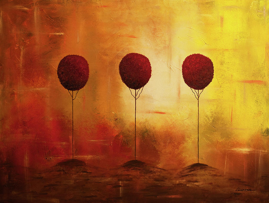 Three Alone but Together Painting by Carmen Guedez