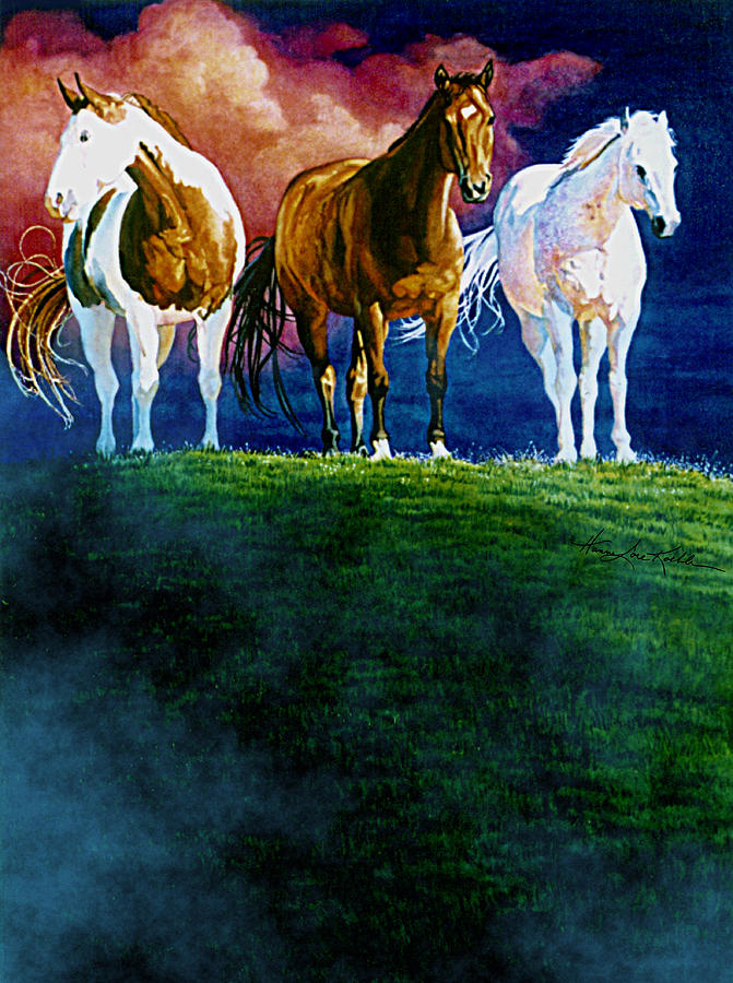 Three Amigos At Sunrise Painting by Hanne Lore Koehler