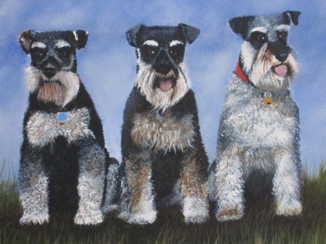 Three Amigos -Commission Painting by Sheila Banga