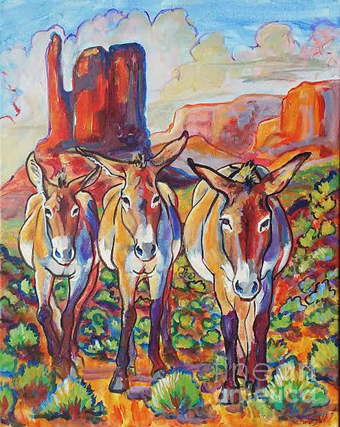 Three Amigos  Painting by Jenn Cunningham