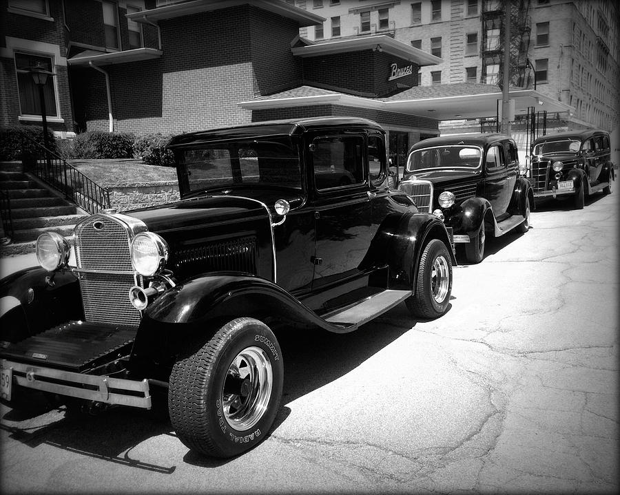Three Antique 1930s Cars Photograph by Kathy M Krause