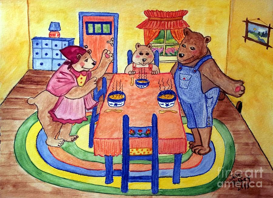 Three Bears Painting by Julie Brugh Riffey