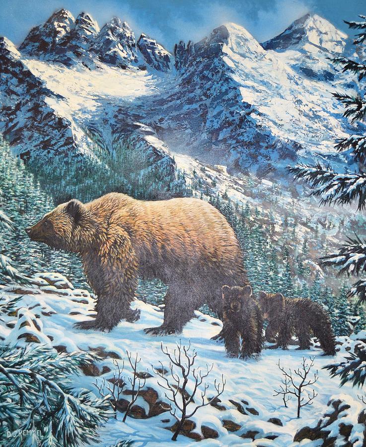 Three Bears Pass Painting by Dan Remmel