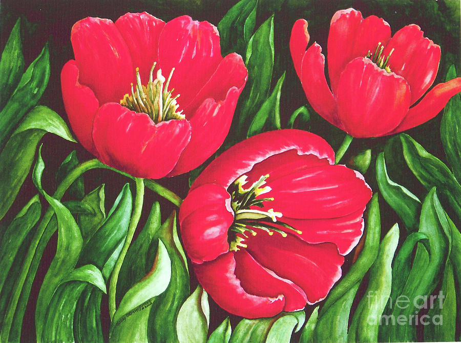 Three Beauties Painting by Sally Storey Jones - Fine Art America