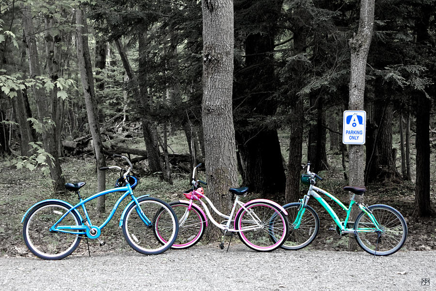 Three Bikes  Photograph by John Meader
