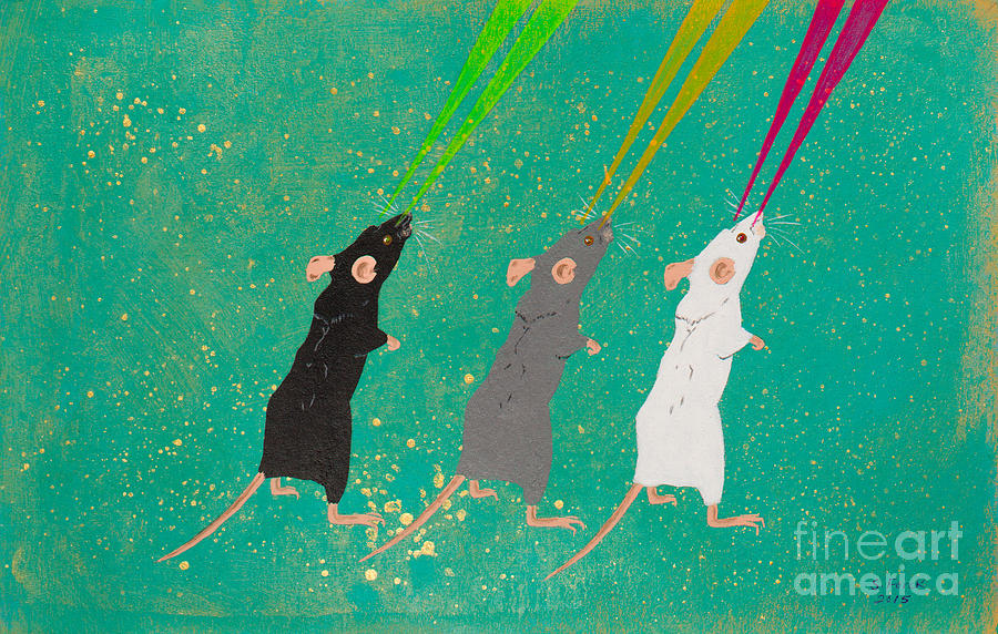 Three Blind Mice Painting by Stefanie Forck