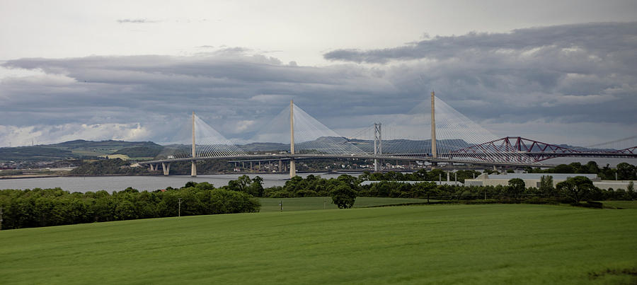 Three Bridges Over the Forth Photograph by Teresa Wilson