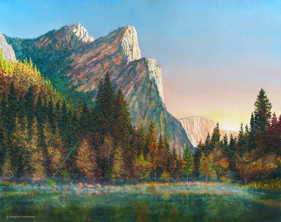 Three Brothers Morning Painting by Douglas Castleman
