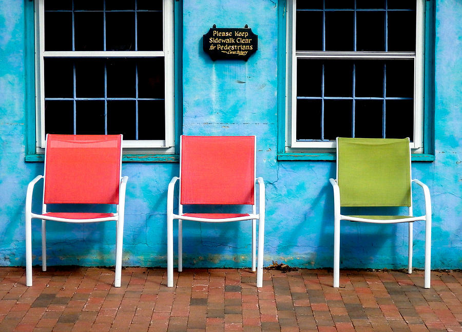 Three Chairs and Two Windows Photograph by Nancy De Flon