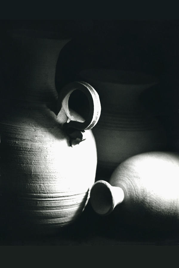 Three Clay Jars 3 Photograph by Carol Neal-Chicago