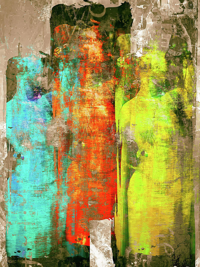 Three colorful women Photograph by Gabi Hampe