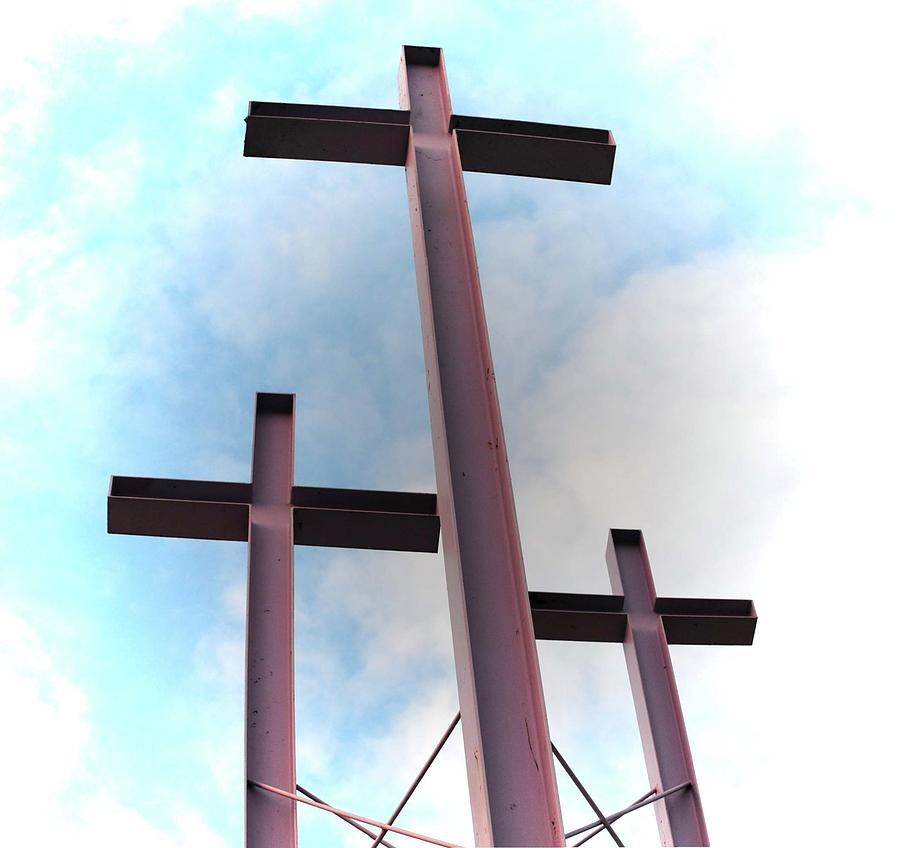 Jesus Christ Photograph - Three Crosses by Jost Houk