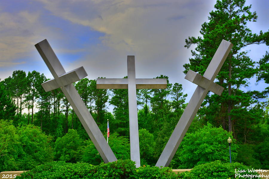 Tree Photograph - Three Crosses by Lisa Wooten