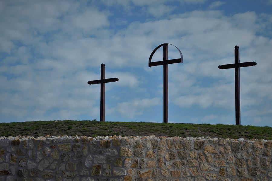 Three Crosses Photograph by Mark Mitchell