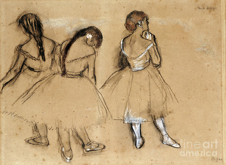 Three Dancers Painting by MotionAge Designs