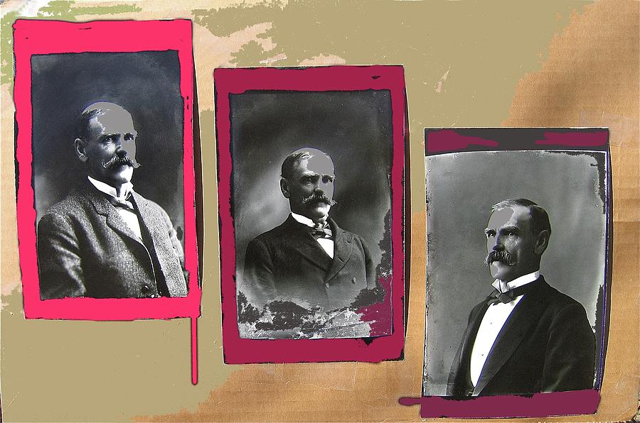 Three Different Poses Collage Henry Buehman Photo Tucson Arizona C.1889-2012 Photograph by David Lee Guss