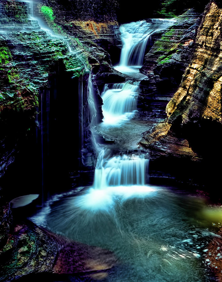 Three Falls Photograph by Ray Kent