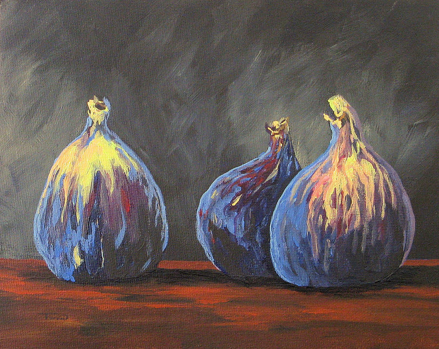 Still Life Painting - Three Figs by Torrie Smiley