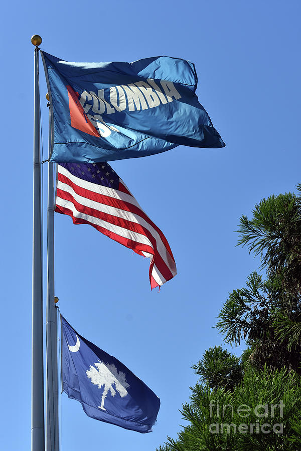Three Flags Photograph by Skip Willits