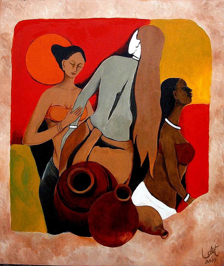 Three Friends Painting - Three  friends by Lalit Jain