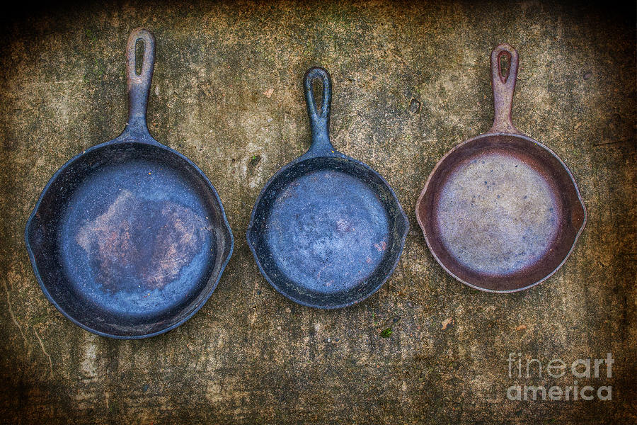 Three Frying Pans Photograph by Randy Steele