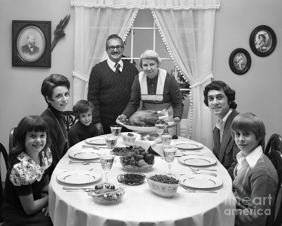 Three Generation Family Dinner, C.1970s Photograph by H. Armstrong Roberts/ClassicStock