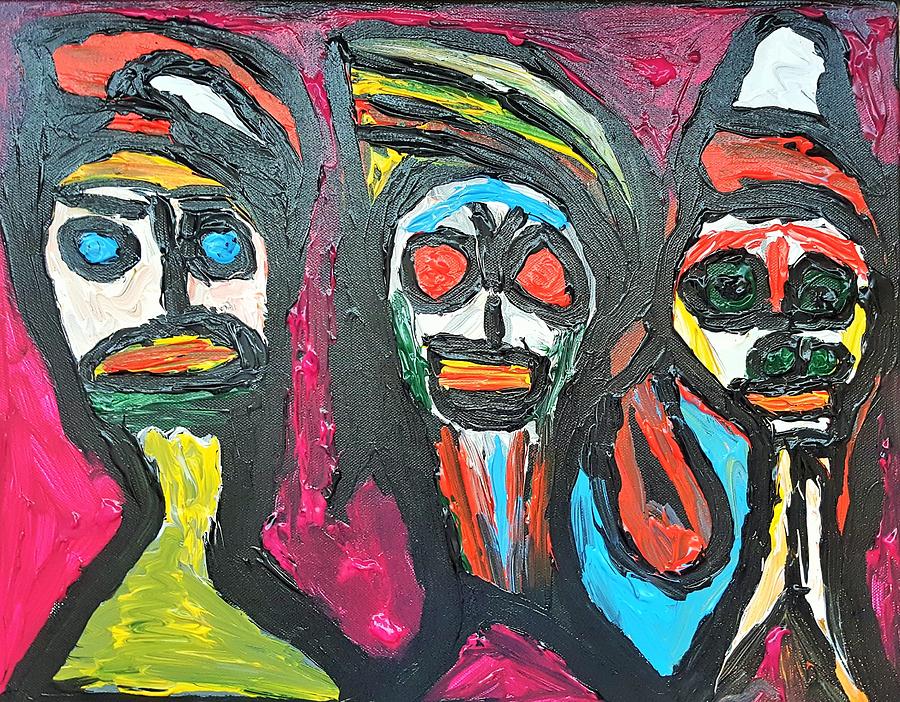 Three Genies 3 wishes Painting by Darrell Black